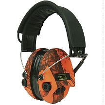 Наушники активные MSA Sordin Supreme with LED Pro-X Camo (оранжевые/черная кожа)