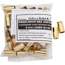 Гильза Sellier & Bellot 9mm LUGER 9x19 зиплок 50 шт.