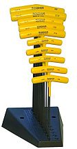 Набор из 10 Т-образных дюймовых ключей BONDHUS HEX T-HANDLE 15390
