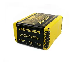 Пуля Berger LONG RANGE HYBRID TARGET 144gr 6.5mm (500шт)