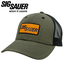 Бейсболка (кепка) Sig Sauer Leather Patch Trucker Hat