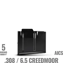 Магазин MDT METAL AICS 5rd .308/6.5 CREEDMOOR с передней пластиной
