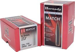 Пуля HORNADY MATCH 140gr 6.5mm (100шт)